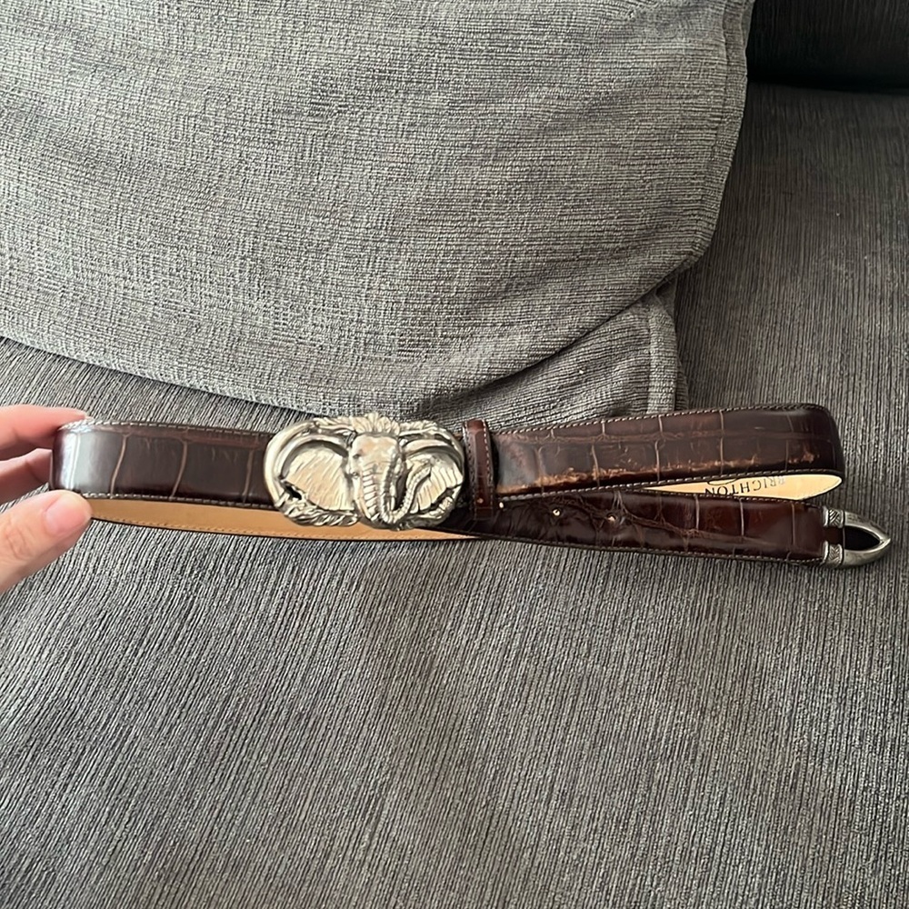 BRIGHTON vintage 1996 elephant leather belt